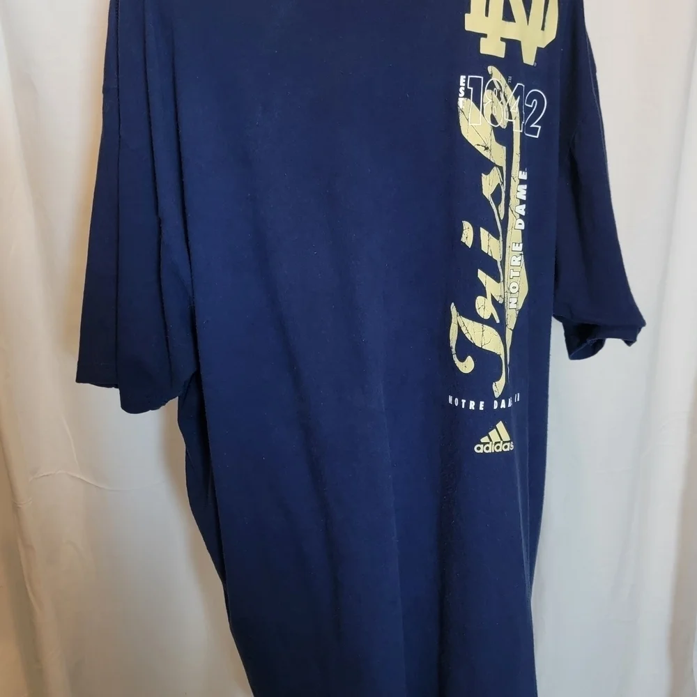 Adidas Notre Dame Navy Blue Men's Shirt